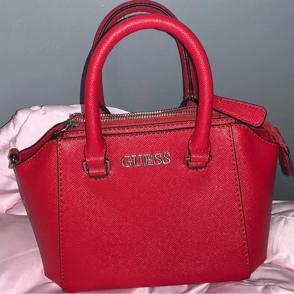 GUESS Red Satchel Bag gently used ❤️ - Picture 2 of 6